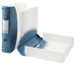 Hermes Polypropylene Box File Metallic Blue