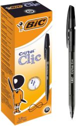 Bic Cristal Clic Black Pack of 20