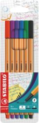 STABILO Point 88 Fineliner Wallet of 6 Assorted Colours