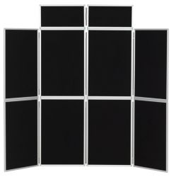 8 Panel Display Unit Black