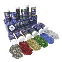 Glitter Glue Assorted 250g 12 Per Pack