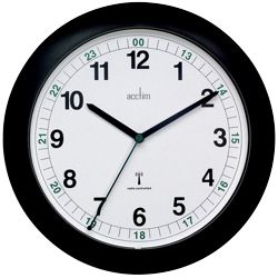 Acctim Radio Controlled Wall Clock Black 275mm 