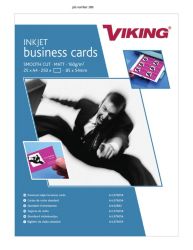 Viking Smooth Edge Business Cards Matte 160gsm 250 Cards per Pack 