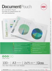 150Micron 2 X 75 Laminating Pouches A3 303X426mm 100Pk