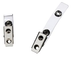 Acco Rexel ID Badge Metal Clip with Plastic Strap 100pk