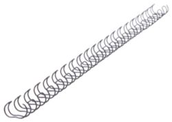 GBC 45 Sheet Capacity Ring Binding Wire Black 21 Ring 6mm 100pk