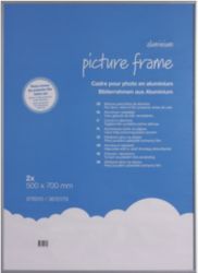 Niceday Aluminium Frame Silver 700H x 500Wmm 2 Per Pack
