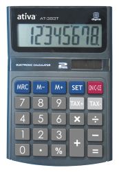 Ativa Desktop Dual Power Tax Calculator 8 Digit 140x95x29mm