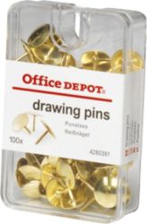 Office Depot Drawing Pins Copper Plated 100 bx