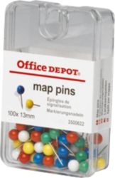 Office Depot Map Tacks 13mm 100 bx