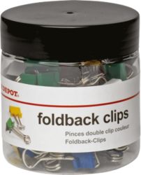Office Depot Foldback Clips Assorted 19mm 50 Per Box