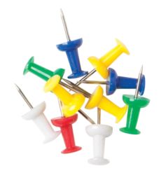 Office Depot Multi Coloured Push Pins 200 tub