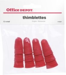 Office Depot Finger Cones Small Red 12 Per Pack