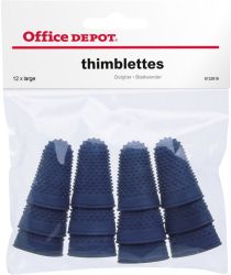 Office Depot Finger Cones Large Blue 12 Per Pack