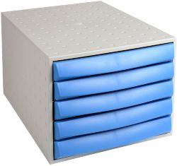 Multi Form The Box Filing drawers 5 Draw Closed Blue