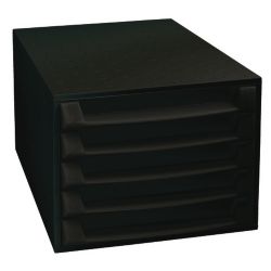 Multi Form The Box Filing drawers 5 Draw Open Black