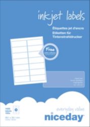 Niceday Inkjet Labels 38 x 99mm 14 Labels Per Sheet 100 Sheets Per Box 