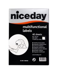 Niceday Multifunctional Labels 99 x 34mm 16 Labels Per Sheet 40 Sheets per Box