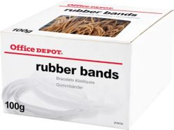 Office Depot Brown Rubber Bands Assorted Sizes 100g