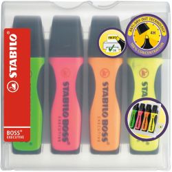 Stabilo Boss Highlighters Executive Assorted Pack of 4