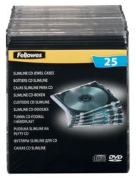 Fellowes Single Capacity Slimline CD Jewel Cases 25Pk