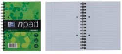 Oxford npad Recycled Soft Cover Wirebound Notebook A5 Ruled Margin