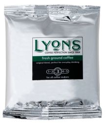 Lyons Organic Coffee 3 pint sachets 50 bx