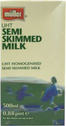Dairy Crest UHT Semi Skimmed Milk 500ml Pack of 12