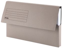 Viking Foolscap Document Wallets Grey 10 Per Pack