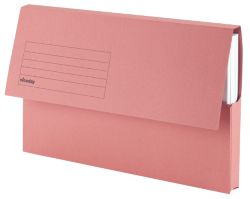 Viking Foolscap Document Wallets Pink 10 Per Pack