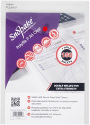 Snopake Portrait Folders Polyfile Clear A4 Pack 5