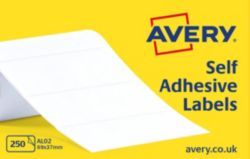 Avery Self Adhesive Address Labels 89 X 37mm 250 Labels Per Box
