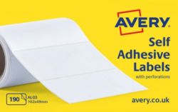 Avery Self Adhesive Address Labels 102 X 49mm 190 Labels Per Box