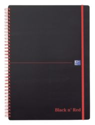 Black n Red Wirebound Polypropylene Notebook A4