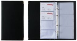 Business Card Holder Loose Leaf Black