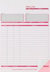 2 Part Delivery Note Sets 203 x 279mm 100 pk