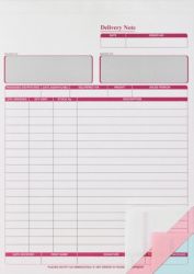 3 Part Delivery Note Sets 203 x 279mm 100 pk