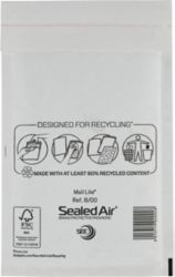 Sealed Air Mail Lite Bubble Bags White B 00 120 x 210 mm 100 Per Pack