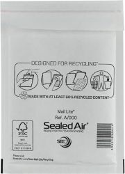 Sealed Air Mail Lite Bubble Bags White A 000 110x160mm 100 Per Pack