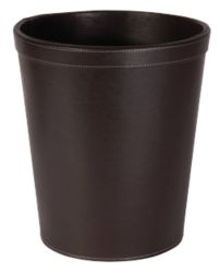 OSCO Brown faux leather waste bin 