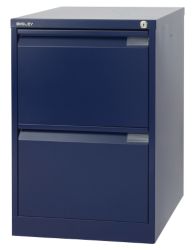 Bisley Filing Cabinet 2 Drawer Blue 47W x 62D x 71H cm 
