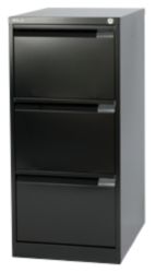 Bisley Filing Cabinet 3 Drawer Black 47W x 62D x 101H cm 