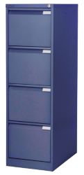 Bisley Filing Cabinet 4 Drawer Blue 47W x 62D x 132H cm 