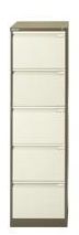 Bisley Filing Cabinet 5 Drawer Coffee and Cream 47W x 62D x 150H cm 