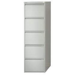 Bisley Filing Cabinet 5 Drawer Grey 47W x 62D x 150H cm 