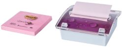 Post it White Dispenser Base with 8 packs of Pink Z Notes Graphic