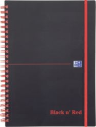 Black n Red Wirebound Polypropylene Notebook A5