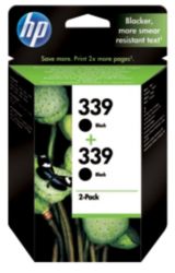 HP 339 Black Printer Ink Cartridge Twin Pack