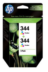 HP 344 Colour Printer Ink Cartridge Twin Pack C9505EE