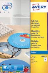 Avery Photo Gloss Inkjet Full Face CDDVD Labels C9660 25 